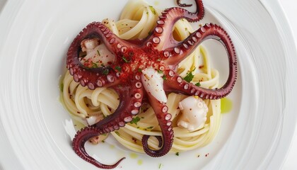 Delicious Bucatini Pasta with Octopus Carpaccio Recipe