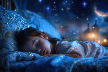 At night, young children are sleeping