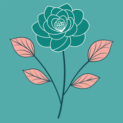 Hand drawn line flowers vector design