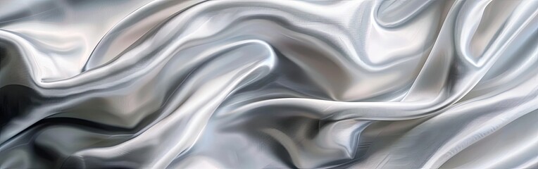 Fototapeta premium Luxurious Flowing Silver Liquid Metal Artistic Background