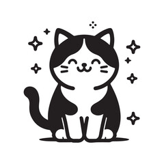 cat silhouette vector illustration