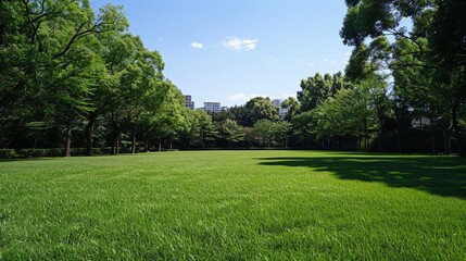 Naklejka premium Spacious and Clean Open Field