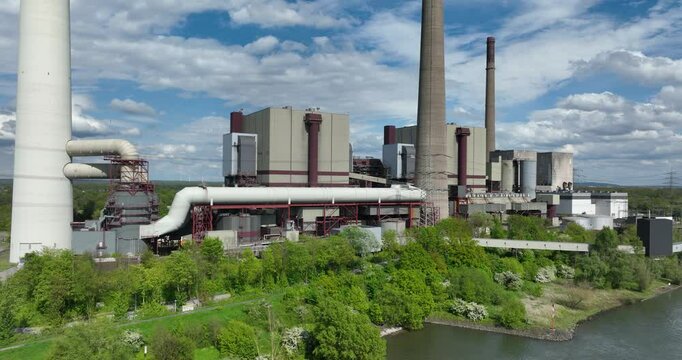 Voerde power station is now an inactive coal-fired plant on the Rhine in Voerde, Germany.