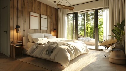 A well-furnished bedroom