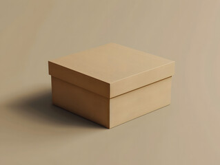 Blank Square cardboard box mockup