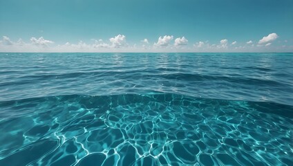 Fototapeta premium Glimmering Turquoise Water Surface for Relaxing Backgrounds