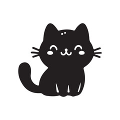 cat silhouette vector illustration