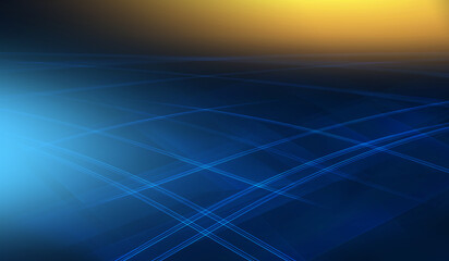 a computer monitor sitting on top of a black table near a light