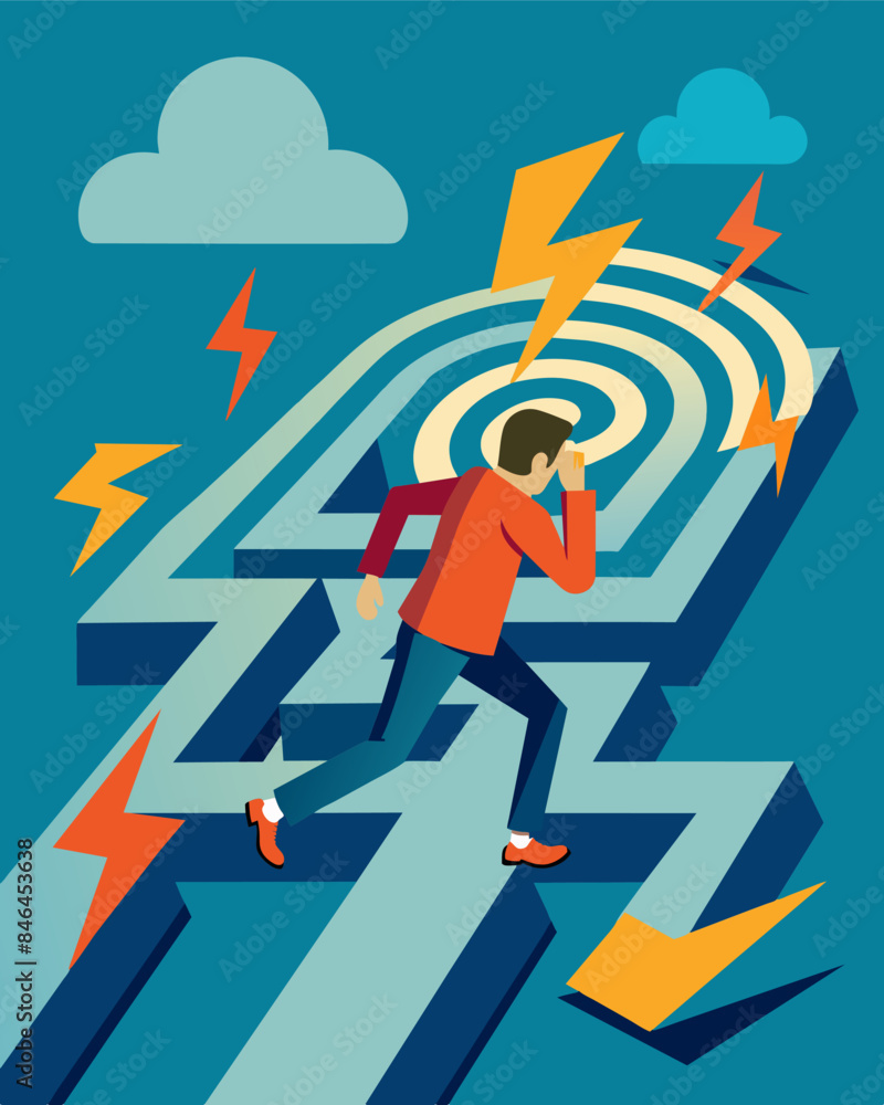 Poster the persons energy and motivation quickly dwindles as they continue traversing through the neverendi