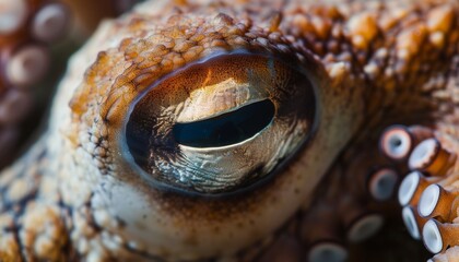 The Mesmerizing Gaze of the Octopus: A Close-up in Gallipoli, Canakkale, Turkey