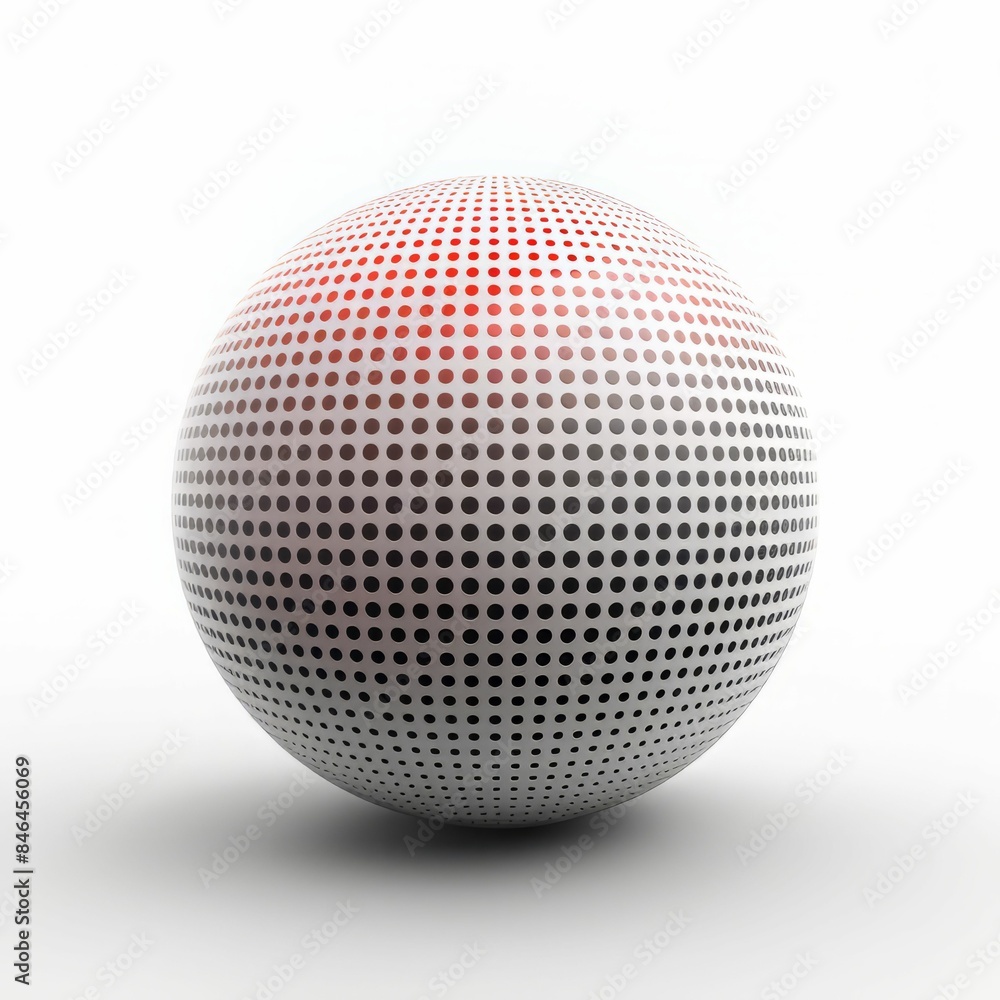 Poster abstract sphere with polka dot pattern.