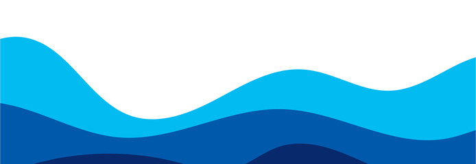 Vector-layered blue water wave banner template. Presentation template. EPS10
