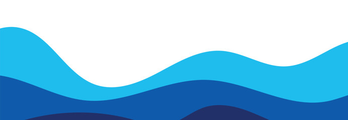 Vector-layered blue water wave banner template. Presentation template. EPS10