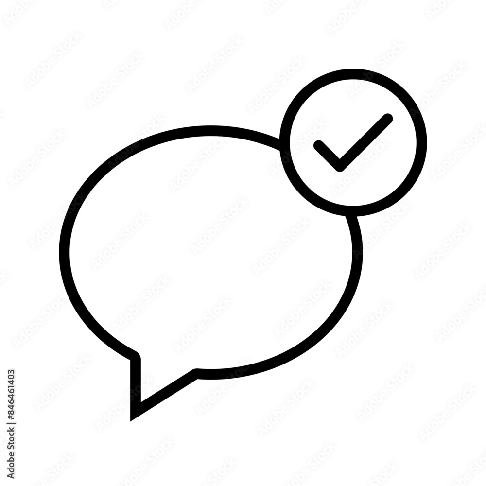Aufkleber Check Message Icon Ideal for Notifications and Communication Themes