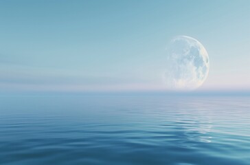 The beautiful background of the sky and the sea