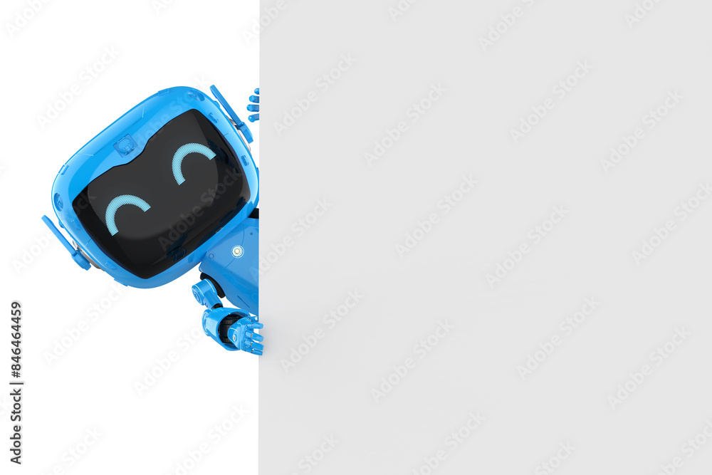 Poster ai personal assistant robot with white empty space