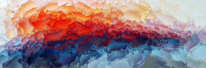 Fototapeta premium 3d rendered textured brush stroke rough style concept wall mural blended abstract layered shadow bright and pale rainbow color tone