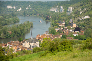 The Village or Town of Les Andelys in the Normandy Region of France
