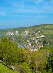 Wide Angle Shot of The ancient town of Les Andelys, France