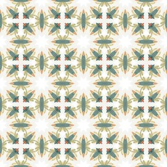 Seamless geometric pattern with vibrant colors and symmetrical shapes.
