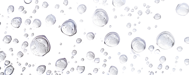 Abstract close-up of water droplets on a black background, showcasing the beauty and simplicity of bubbles in macro photography.