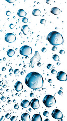 Close-up image of water droplets on a black background, showcasing the intriguing patterns created by light reflection and refraction.