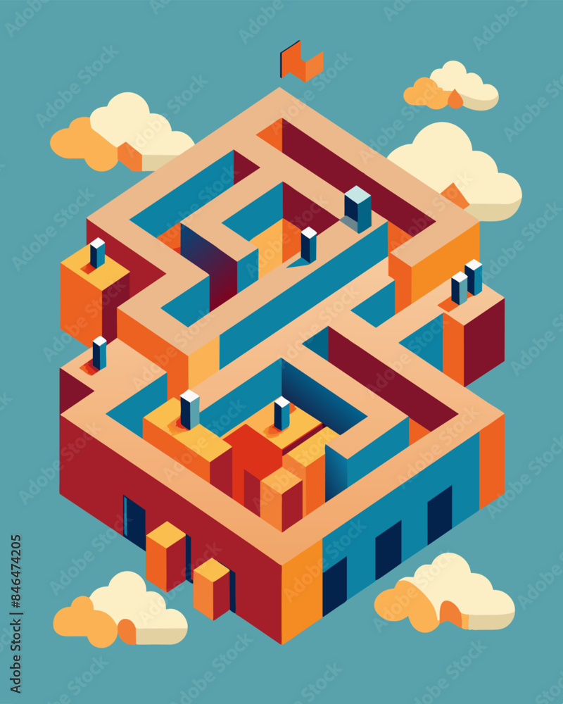 Poster the walls of the maze are constantly shifting and changing representing the unpredictable nature of 