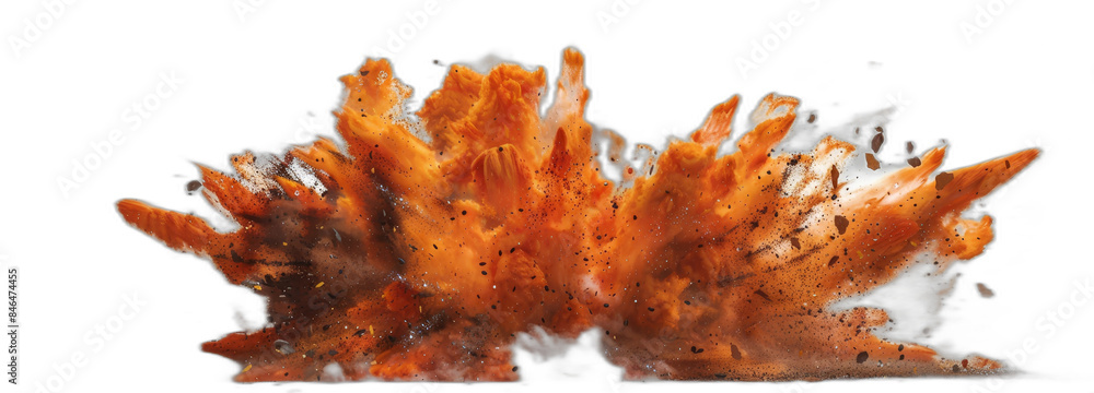 Poster Generated artificial intelligence explosion border isolated on transparent background