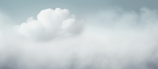Obraz premium Top view of a blank cloud on a grey background with a megaphone nearby creating a copy space image for text