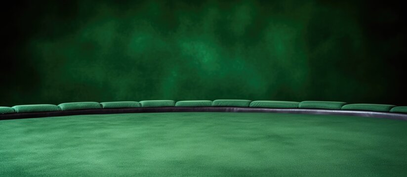 Green colored poker table felt background with copy space image