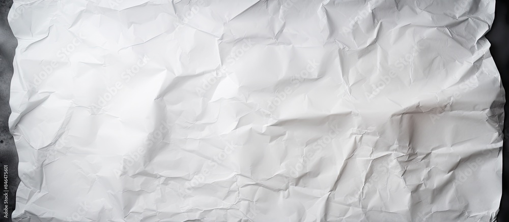 Aufkleber White background with a top view of a crumpled paper featuring dark burnt borders There is ample space for text in the image