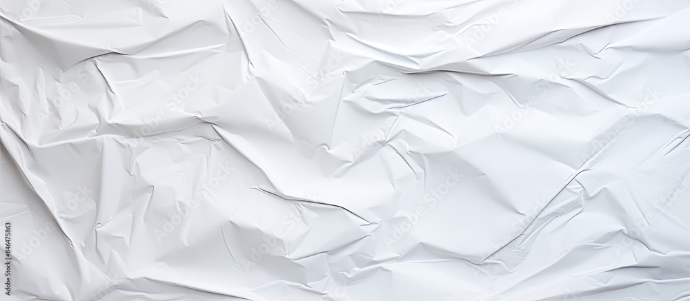 Leinwandbilder copy space image of a crumpled white paper with a smooth texture