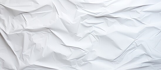 Obraz premium Copy space image of a crumpled white paper with a smooth texture
