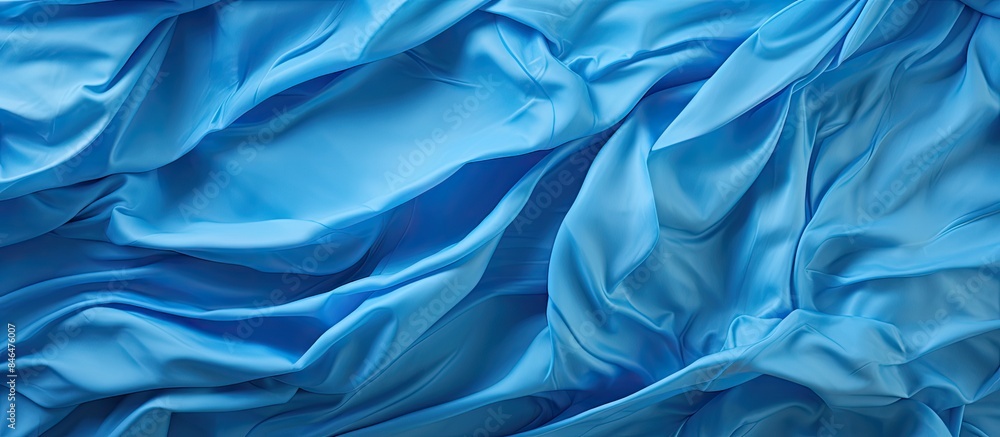 Aufkleber Copy space image of a crumpled blue texture providing ample room for text