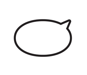 丸いふきだし　右上　モノクロ　白黒　線画　シンプル　イラスト　素材