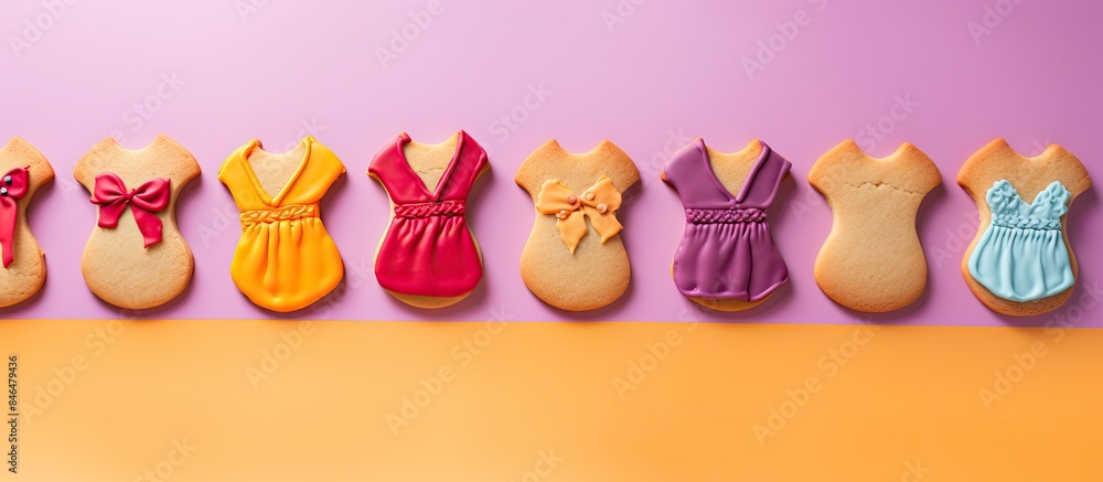 Aufkleber the bachelorette party cookies are on a colored background in the copy space image