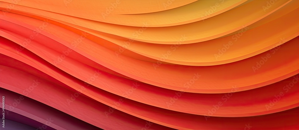 Fototapete Closeup of a vintage abstract cardboard structure with a colorful gradient and rainbow pattern serving as a textured background This copy space image showcases the macro details of the white orange a