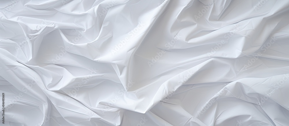 Aufkleber The white crumpled paper creates an interesting and textured background perfect for a copy space image