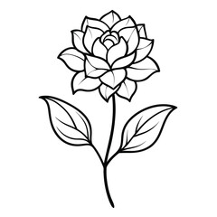 Hand drawn line flowers vector design