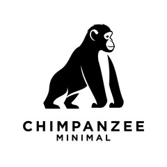 Chimpanzee Logo icon design illustration