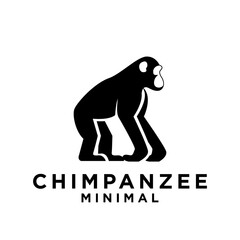 Chimpanzee Logo icon design illustration