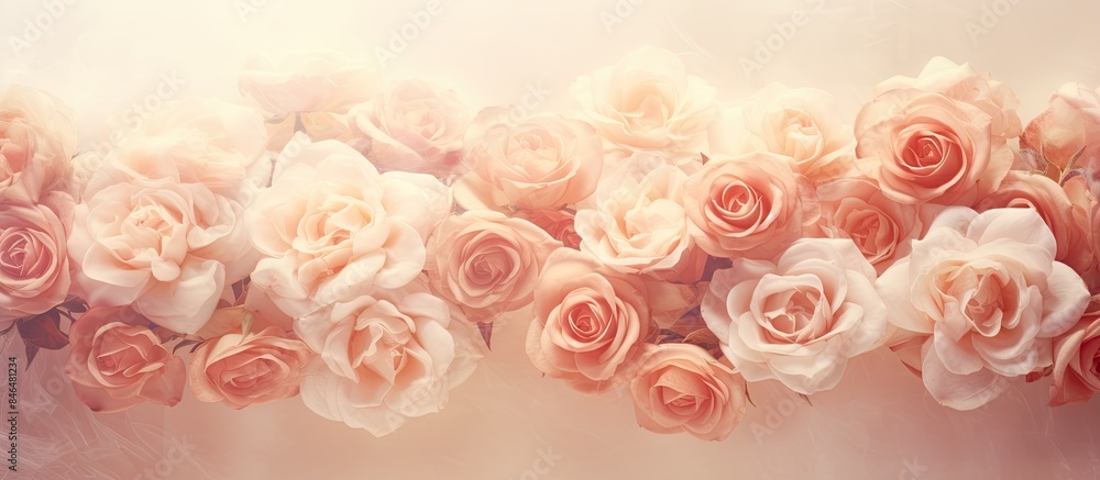 Poster soft and dreamy vintage rose background with a copy space image