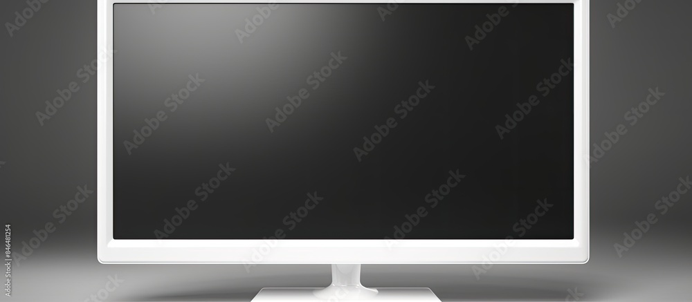 Aufkleber White isolated modern computer monitor with a black screen providing a perfect copy space image