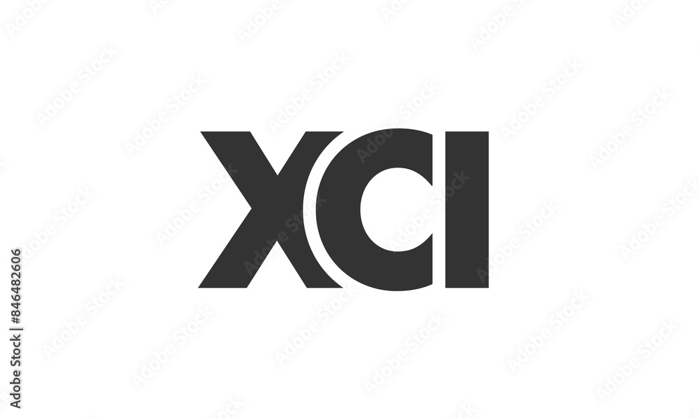 Poster xci logo design template with strong and modern bold text. initial based vector logotype featuring s