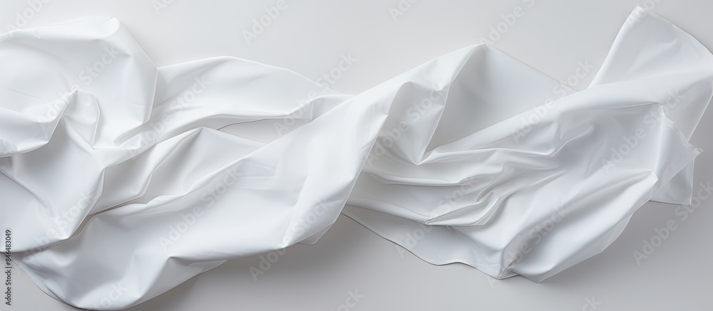 Leinwandbilder copy space image of a crumpled white paper with a smooth texture