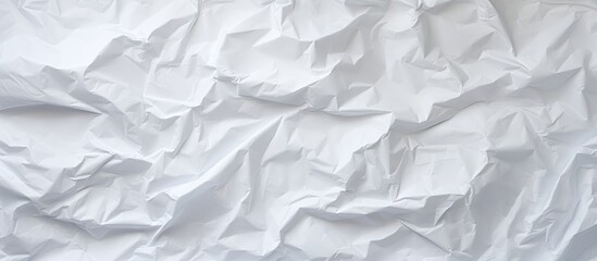 Obraz premium The white crumpled paper creates an interesting and textured background perfect for a copy space image