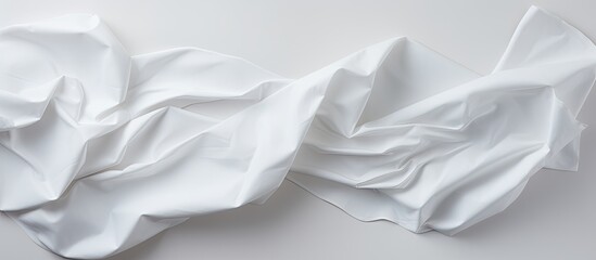 Fototapeta premium Copy space image of a crumpled white paper with a smooth texture