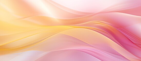 Copy space image of a silky background with pastel tones in pink and yellow colors