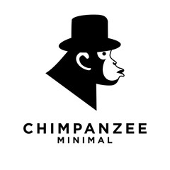 Head Chimpanzee Logo icon design illustration