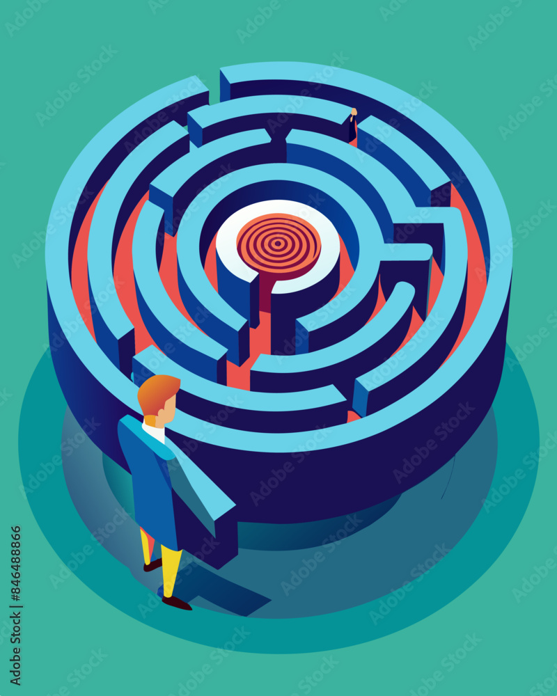 Poster the maze of the mind is filled with hidden s and illusions causing the person to question their own 